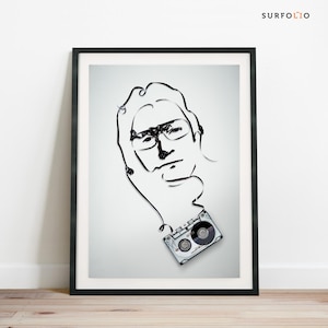 Bono U2 Bono Poster U2 Lyrical Art Print U2 Music Poster Wall Decor Retro Cassette Art Bono Art Print U2 Wall Art Home Decor Digital Print