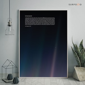 Carl Sagan Pale Blue Dot Print NASA Print Astronomy Print Voyager 1 Earth Planet Print Earth Beauty Print Space Art Poster