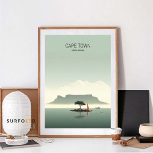 Cape Town Print Cape Town Poster Cape Town Travel Cape Town Wall Art Cape Town Gift Cape Town Minimal Cape Town Minimalist Cape Town Retro