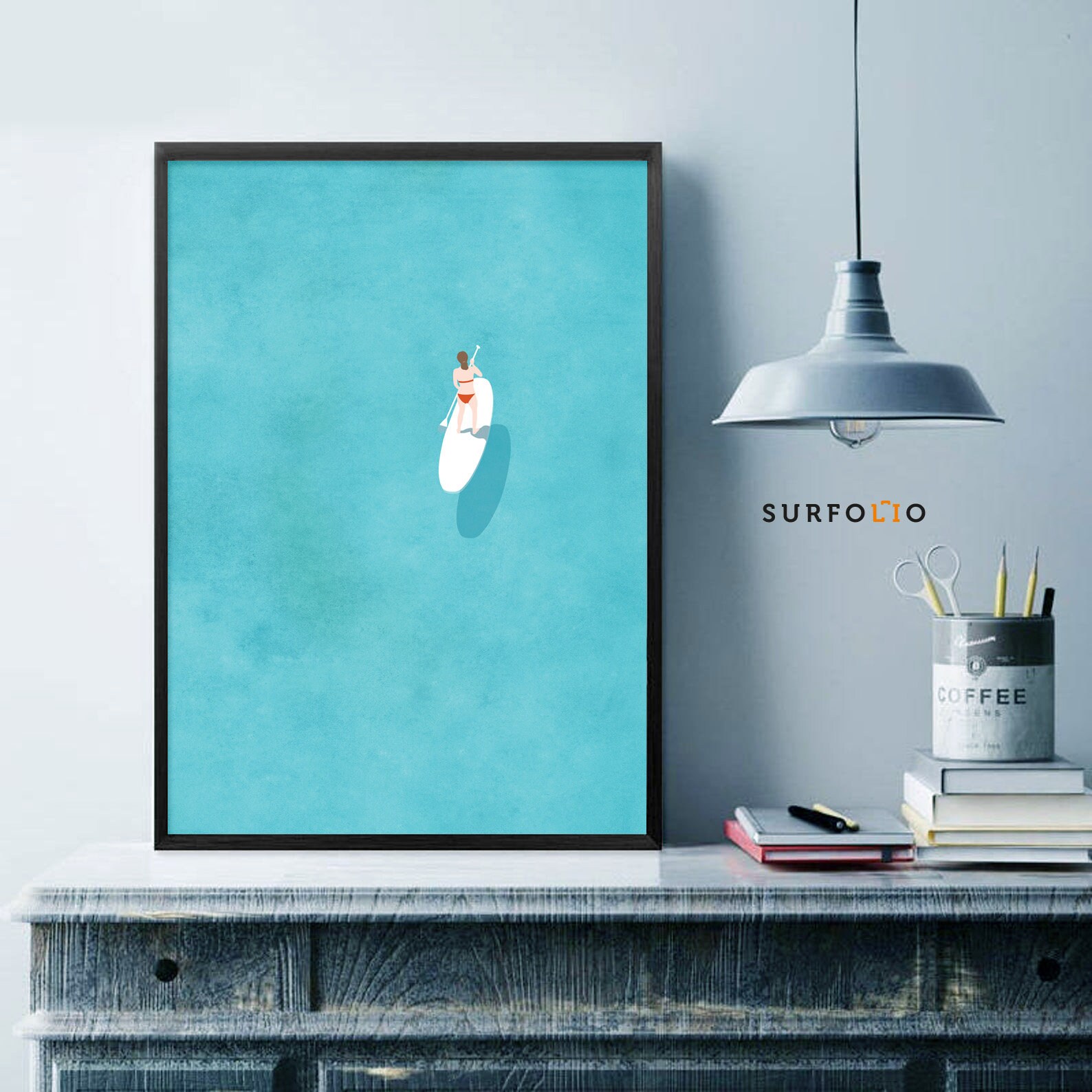 Paddle Board Print Surfers Paradise Stand up Paddle Paddle Ocean Sup