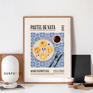 Pastel De Nata, Portuguese Tart, Portuguese Pastry, Portuguese Food, Portuguese Dessert, Portuguese Coffee, Custard Tart Print