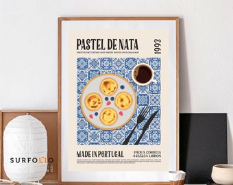 Pastel De Nata Print, Portuguese Tart Art (Digital Download)