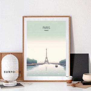 Paris Art Print Paris Poster Paris Travel Paris Wall Art Paris Gift Paris Minimal Paris Minimalist Paris Retro France Poster France Art