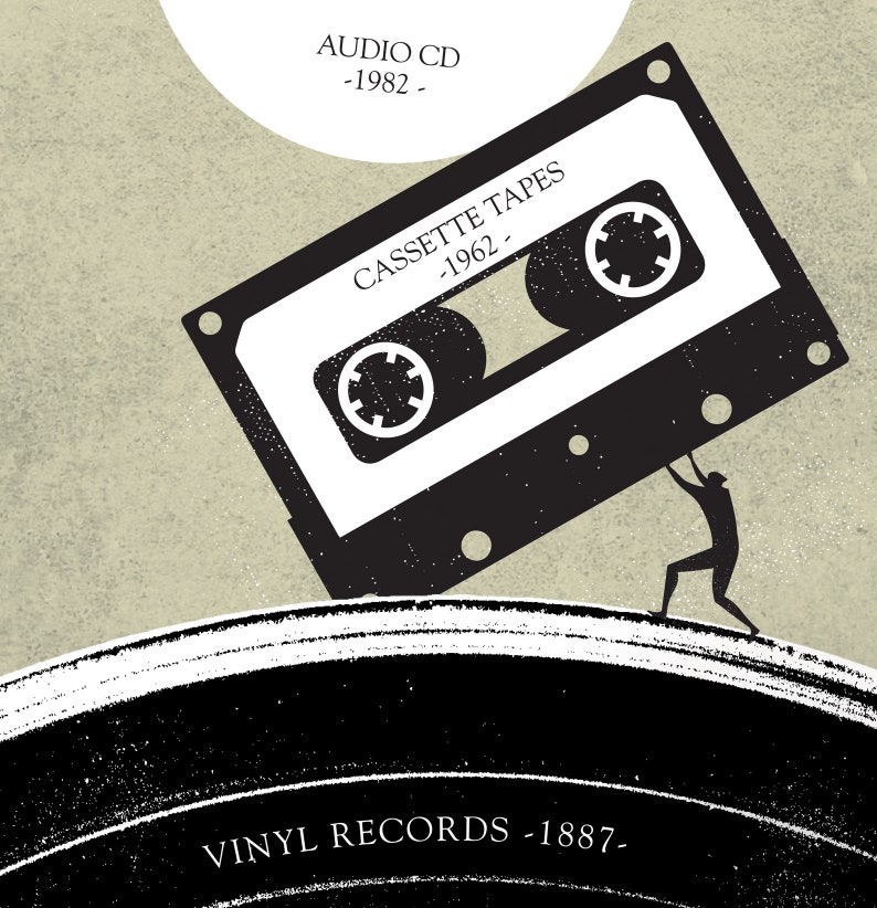 Music Evolution Music Evolution Print Cassette Print Music Art Etsy