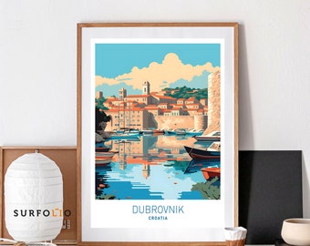 クロアチア、ドゥブロヴニク、アドリア海の真珠 - オリジナル絵画と