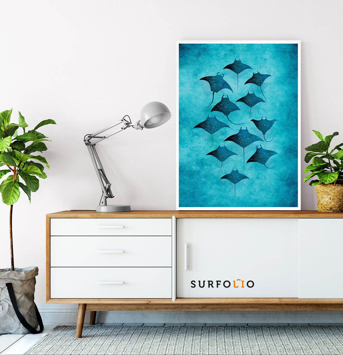 Manta Rays Print Manta Wall Art Manta Stingray Art Stingray - Etsy