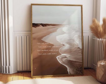 Inhale Exhale Beach Print | Therapy Office Decor (Digital Download)