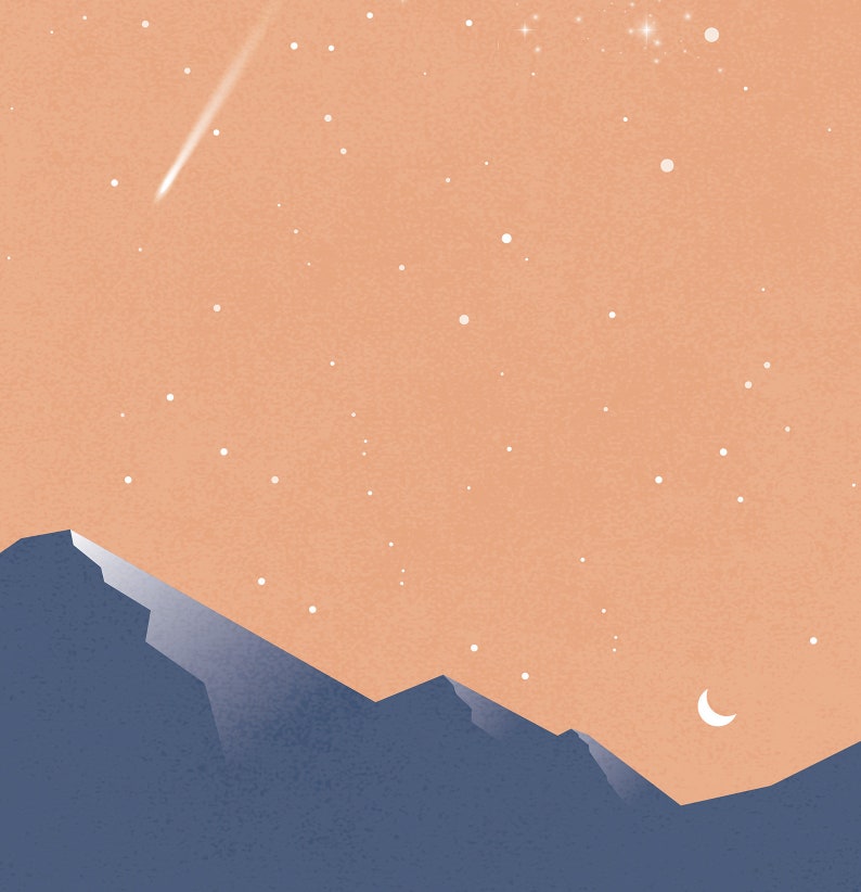 Impressão Boho Montanha Galáxia | Arte Minimalista do Céu (Download Digital) imagem 7
