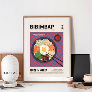 Bibimbap Art, Bibimbap Poster, Küche Kunstdruck, Seoul Food Art, koreanisches Bibimbap, Seoul Kunstdruck, Seoul Mahlzeit, koreanisches Essen, Essen