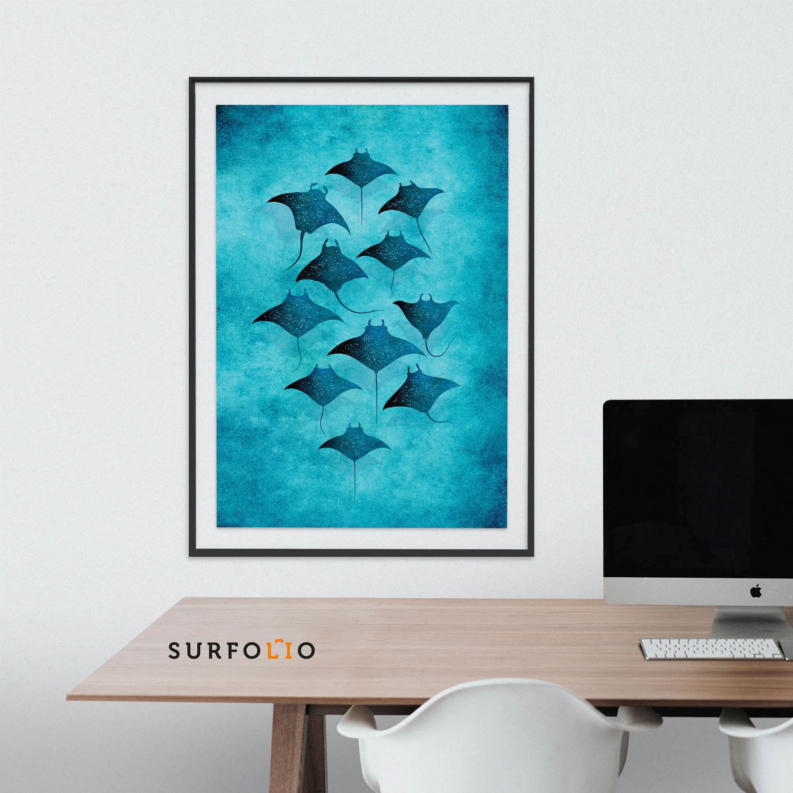Manta Rays Print Manta Wall Art Manta Stingray Art Stingray - Etsy