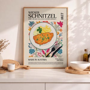 Wiener Schnitzel Print, Austrian Food Poster (Digital Download)