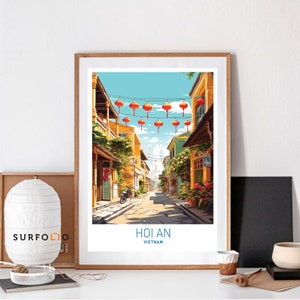 Ciudad antigua de Hoi An Calle de Hoi An Impresión de Hoi An Impresión de arte de Vietnam Arte de viaje de Vietnam Decoración artística de Vietnam Ciudad antigua de Hoi An Ciudad antigua de Vietnam