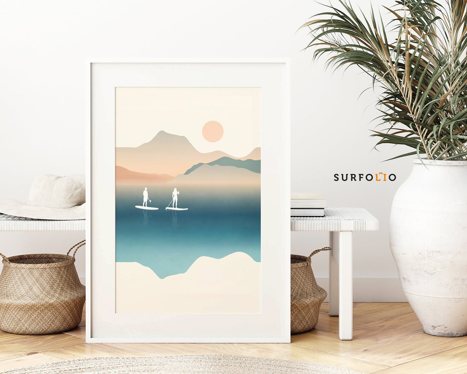 Paddle Board Print Surfers Paradise Stand Up Paddle Paddle Etsy