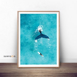 Wal zum Ausdrucken, Wal-Druck Poster, Blauwal Kunst, Wal Wandkunst, Wal Illustration, Buckelwal, Wal Tiefsee, Wal Ozean Kunst
