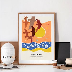 Matisse Cutout Henri Matisse Print Matisse Exhibition Papiers Découpés Berggruen and Cie Matisse Paper Cut Matisse Retro Matisse Pattern