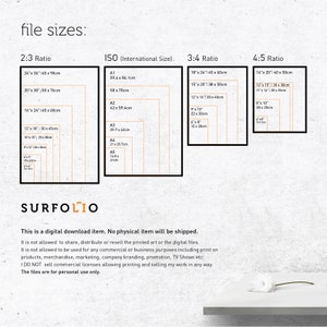 Pode incluir: Um gr&aacute;fico de tamanhos de arquivos de design gr&aacute;fico para download digital com diferentes propor&ccedil;&otilde;es e medidas em polegadas e cent&iacute;metros. O gr&aacute;fico &eacute; rotulado como "tamanhos de arquivos" e inclui as seguintes propor&ccedil;&otilde;es: 2:3, ISO (tamanho internacional), 3:4 e 4:5. O gr&aacute;fico est&aacute; sobre um fundo branco com uma borda marrom.