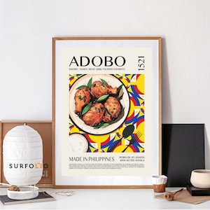 Filipino Adobo Food Print Philippines Wall Art Filipino Food Poster Foodie Decor Kitchen Wall Art Traditional Food Print Filipino Cuisine