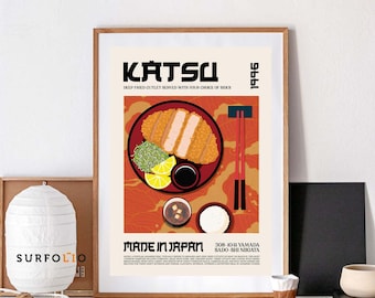 Katsu Japans eten kunstafdruk | Keukenposter (digitale download)