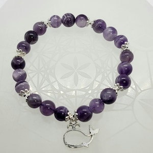BTS - Amethyst Bracelet with Whale Charm
