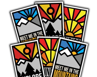 Nature Postcard Set  | "Explore, Life is Good, Meet Me in the Mountains" | Set of 3 |  4"- by 6" | Great for Postcrossing!