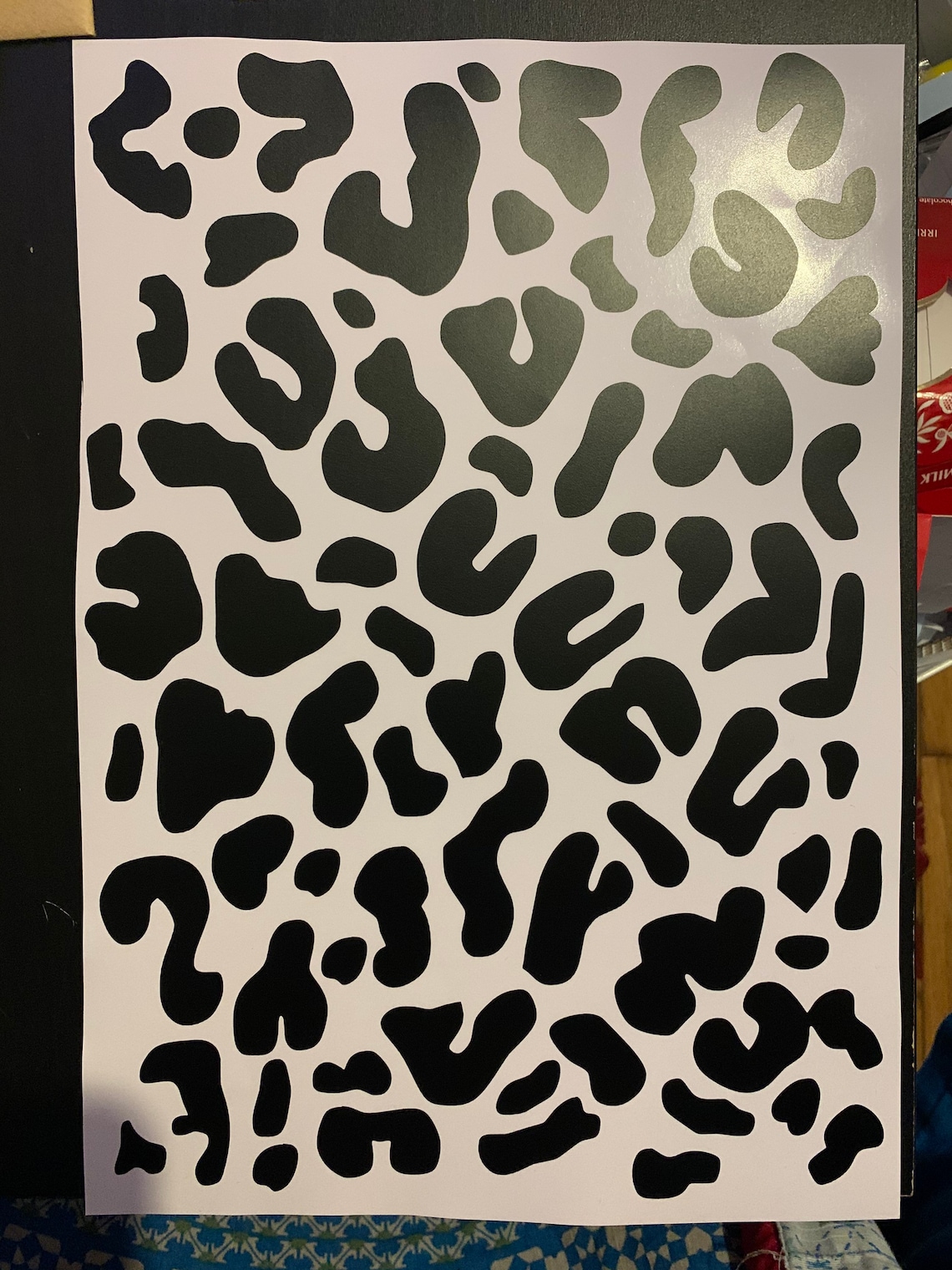 Leopard print vinyl wall furniture stickers Etsy