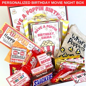 Birthday Care Package for College Student, MOVIE NIGHT Gift Basket, Birthday Gift Box, Movie Lover Gift, Snack Box, Movie Lover Gift