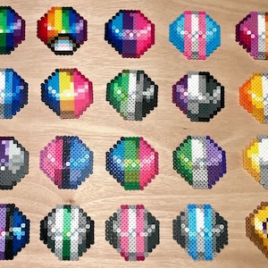 Prismatic Shard Pride Perlers (now available as MAGNETS!)