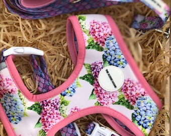 The FURRMaid x The Hydrangea, a Reversible Dog Harness floral