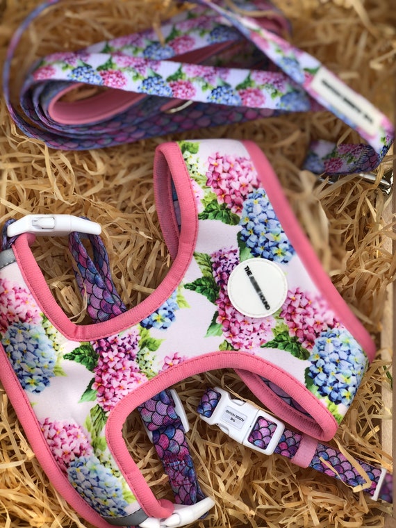 The FURRMaid x The Hydrangea, a Reversible Dog Harness floral
