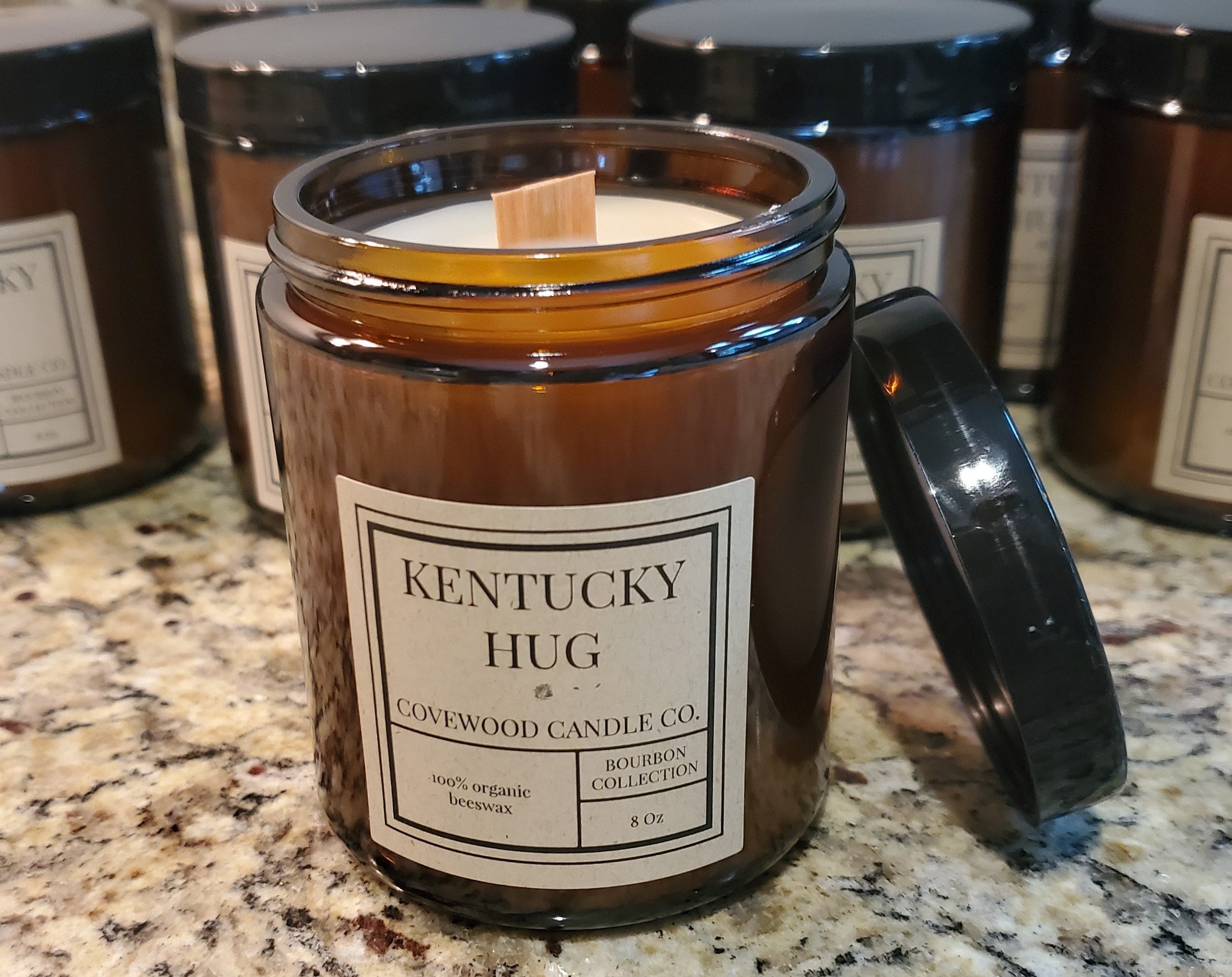 Kentucky Hug Bourbon Collection Candle 100 Organic Beeswax Handmade