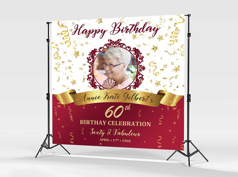 Hot Red and Gold Backdrop Gold Glitter Backdrop Decoration 50th Birthday Backdrop Burgundy and Gold Custom Printed Vinyl Backdrop #71