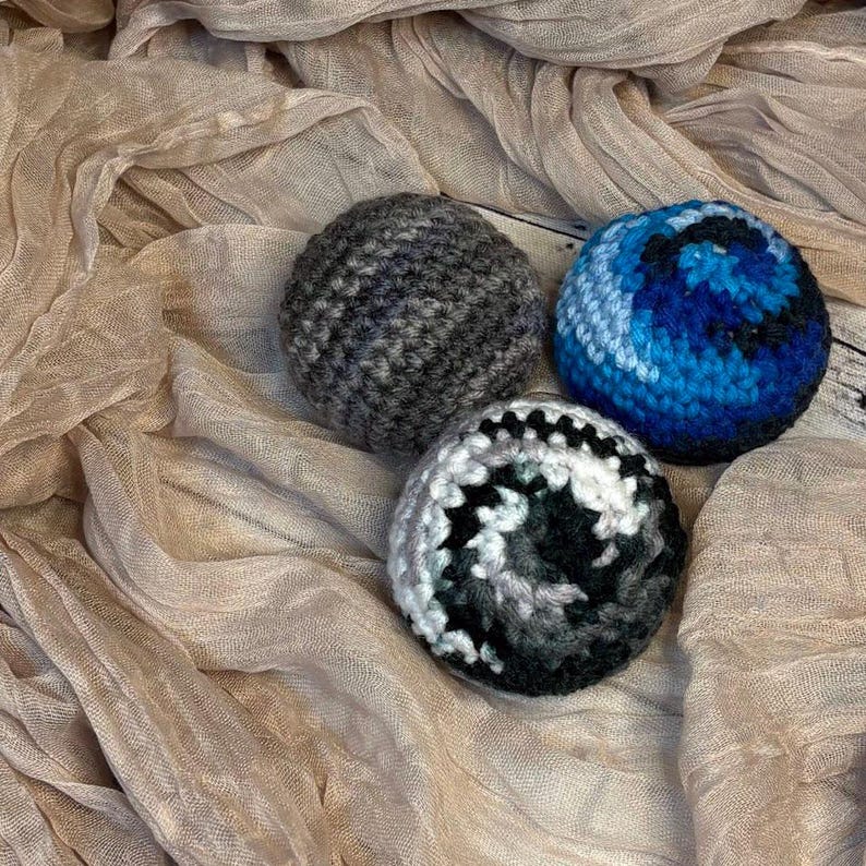 Crochet Hacky Sack Pattern PDF, Beginner Crochet Footbag Pattern ...