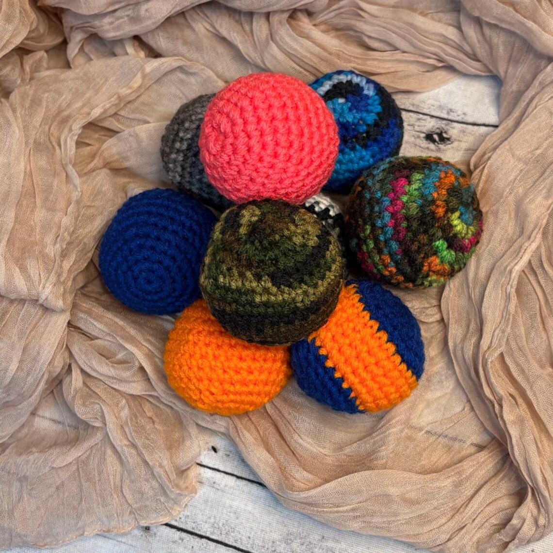 Crochet Hacky Sack Pattern PDF, Beginner Crochet Footbag Pattern ...