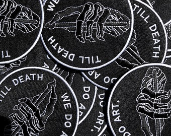 Till' Death We Do Art - Embroidered Iron On Patch