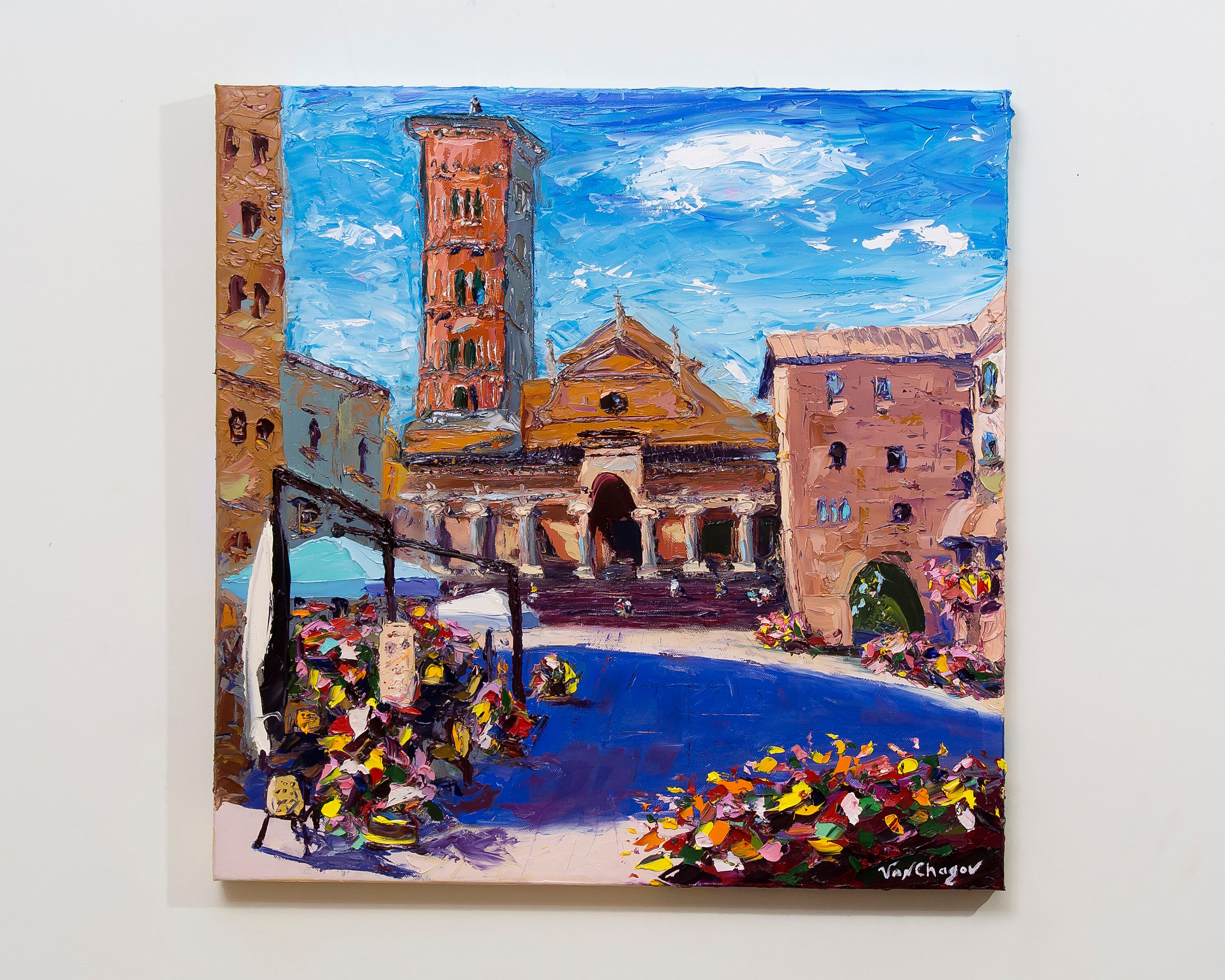 24' Original Italy Oil Painting Large Living Room Wall Etsy