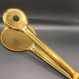 Gold Edelstahl Bratzange mit Sieb | Küche.Küche Utensil