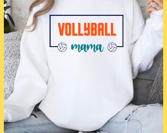 Volleyball Mama SVG PNG: Sports Mom T-Shirt Design (Digital Download)