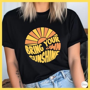 Bringen Sie Ihren eigenen Sonnenschein SVG PNG, Boho Inspirational Sleeve Shirt svg, Love Yourself svg, Positive Zitate Sommer tshirt Zitate Sun Waves Png