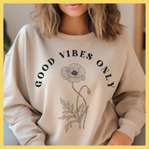 Good Vibes Only SVG PNG: Motivational Positivity Design