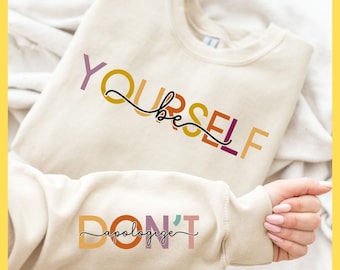Self Love SVG: Boho Affirmations, Sweatshirt Sleeve Design (Digital Download)
