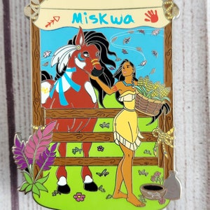 Pocahontas Fantasy Pin mit ihrem Pferd, Enchanted Stables Pin B GRAD