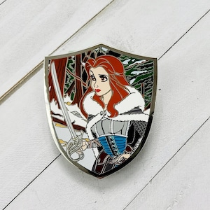 Warrior Belle fantasy pin, belle pins, beauty and the beast