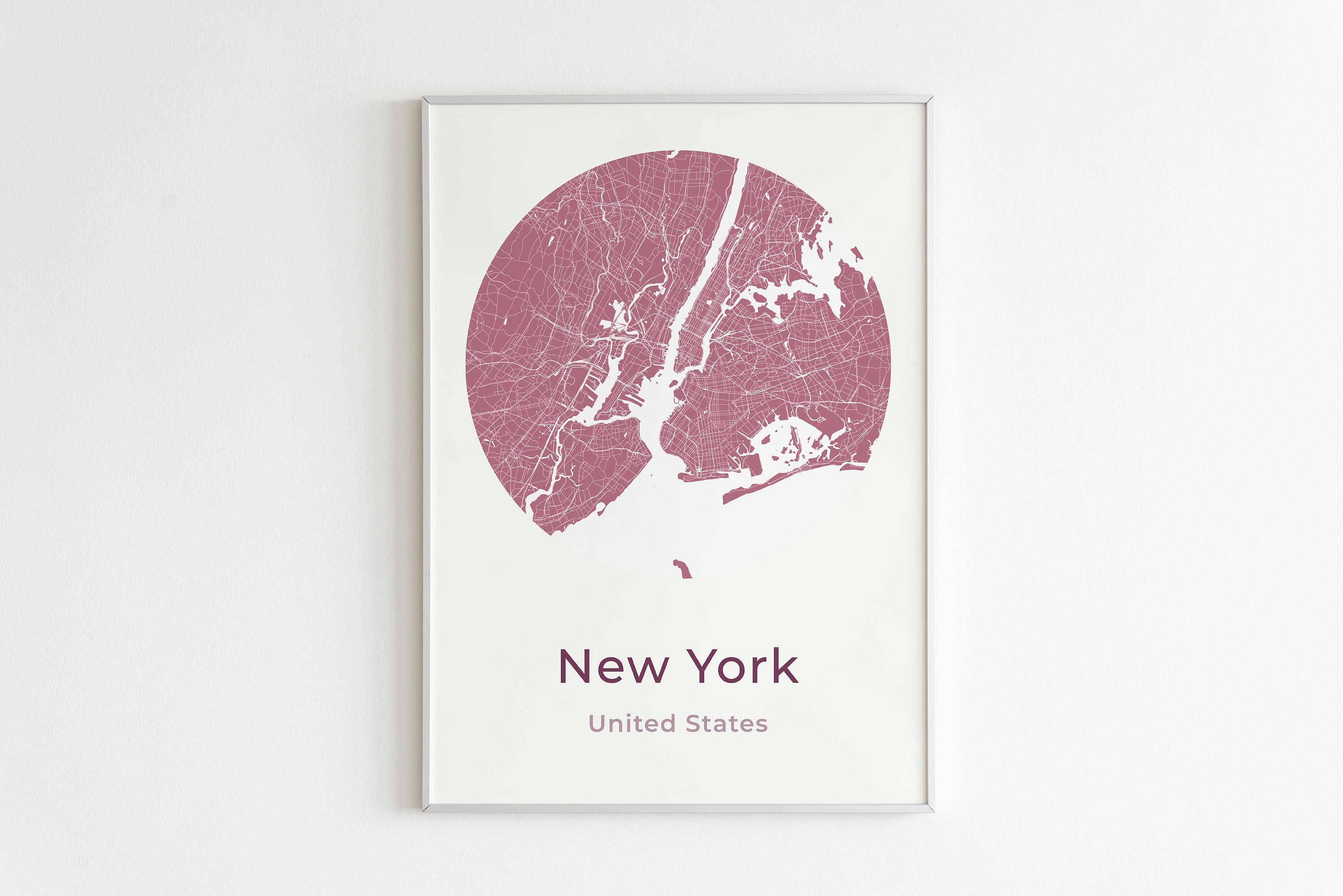 New York Art Modern Map PrintMap of New YorkNew York City | Etsy