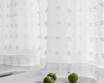 Andora Embroidered Sheer Window Panels Set of 2 Grommet Top Royal Sheer Curtains 
