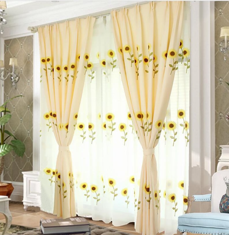 Sunflowers Blooming on My Drapes