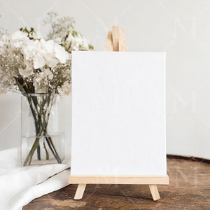 Maquete de sinal de cavalete simples, boho minimalista, download instantâneo, configuração plana, maquete de objeto inteligente PSD, banco de imagens, casamento