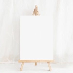 Maquete de sinal de cavalete simples, boho minimalista, download instantâneo, configuração plana, maquete de canva, banco de imagens, casamento