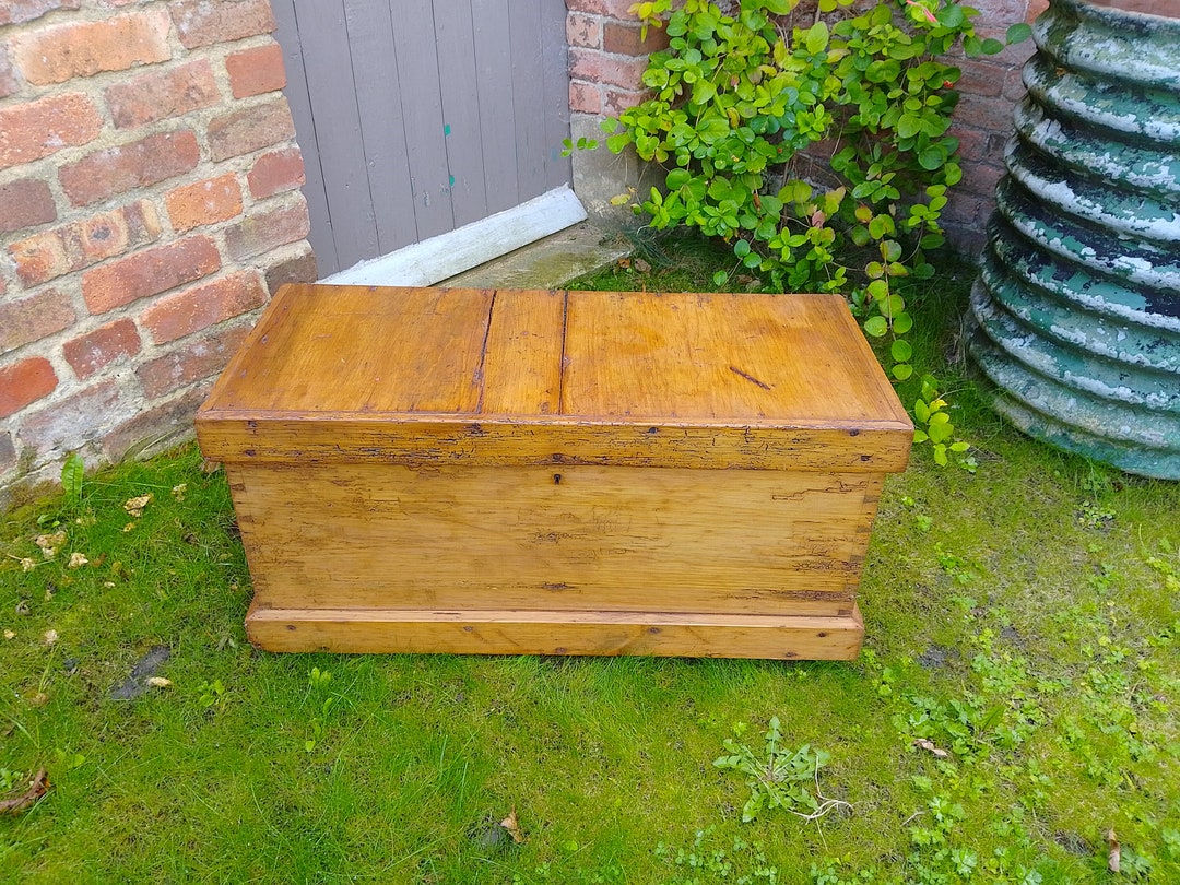 Victorian Antique Pine Chest Originally a Tool Box Etsy UK