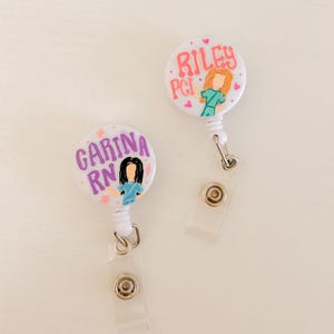 customized badge reel, personalized reel, cute badge reel, nurse badge reels, healthcare accessories, student nurse badge reel