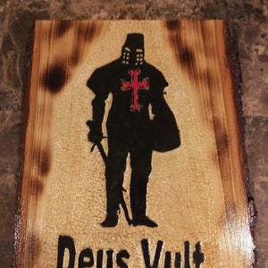 Templar Knight with caption Deus Vult